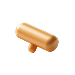 Cabinet Knob Hardware Icon - 3D Realistic Design