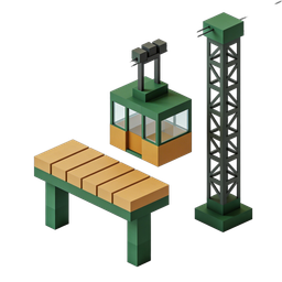 Stylish Cable Car Icon for Transportation Apps