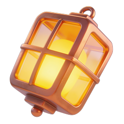 Industrial Cage Warning Light 3D Icon