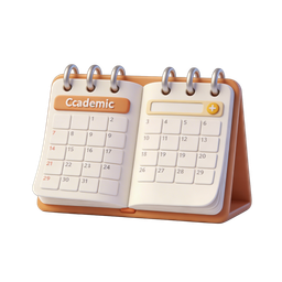 Vibrant Academic Calendar Icon for Planning and Organization