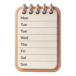 Weekly Planner Icon for Task Management Tools