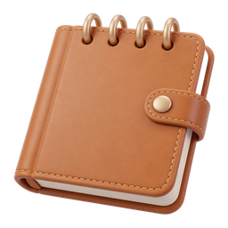 Stylish Leather Notebook Icon for Digital Use