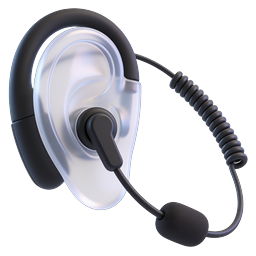 Professional Call Center Headset Icon - 3D Realistic