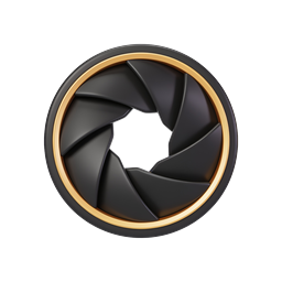 Camera Aperture Icon - Premium Photography Shutter Design