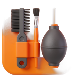 Icône de kit de nettoyage d'appareil photo - Pinceau et souffleur
