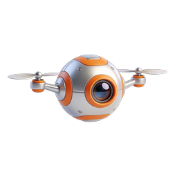 Camera Drone Icon - Aerial Photography 3D Illustration