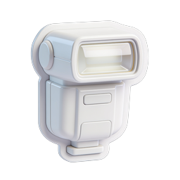 3D Camera Flash Icon | Professional Photography Equipment