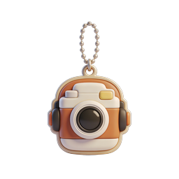 ไอคอนพวงกุญแจกล้องถ่ายรูป - ถ่ายภาพสไตล์คลาย 3D