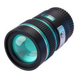 3D Camera Lens Icon | Photography Equipment