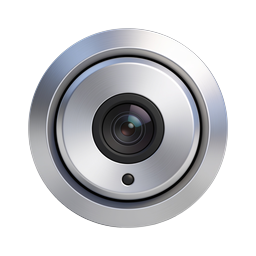 Realistisches Kameraobjektiv-Icon für Fotografie-Apps