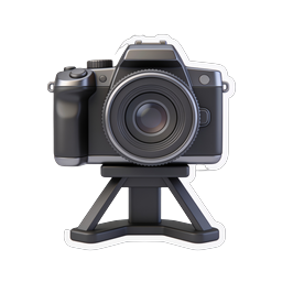 Professional Camera on Tripod Icon - Photography & Video