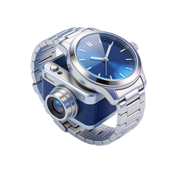 Camera Watch Hybrid Gadget Icon - Wearable Tech 3D