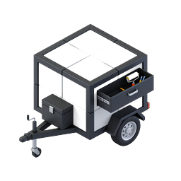 Camper Travel Trailer 3D Icon | Isometric RV Illustration