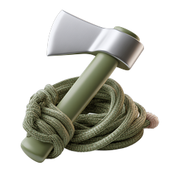 Camping Axe with Rope - Outdoor Survival Icon