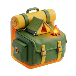 Camping Backpack Icon - Hiking Adventure Gear