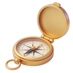 Elegant Gold Compass Icon for Navigation and Travel