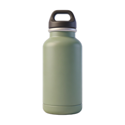 Green Water Bottle Icon for Healthy Lifestyle