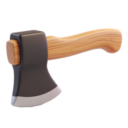 Wooden Axe Icon for Outdoor and Craft Themes