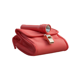 Camping Gear Set Icon - Sleeping Bag, Flashlight & Whistle
