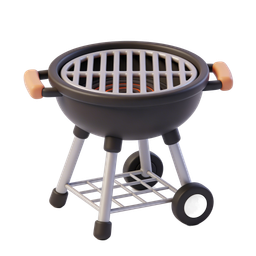Stylish BBQ Grill Icon for Outdoor Cooking
