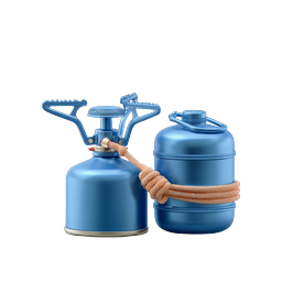 Icona di fornello da campeggio e bombola di gas | Attrezzatura outdoor