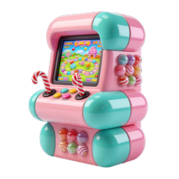 3D-Icon Süßigkeiten-Arcade-Automat - Süßes Gaming