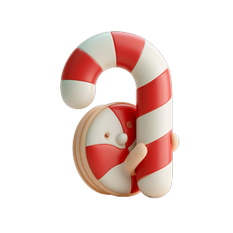 Icône en argile de personnage sucre d'orge festif pour designs de vacances
