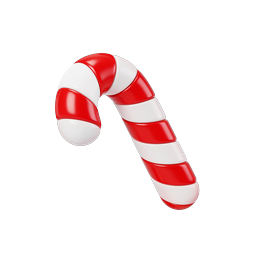 Festive Candy Cane Christmas Holiday Icon