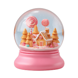 Icône de boule à neige maison en pain d'épices sucrée - Style argile