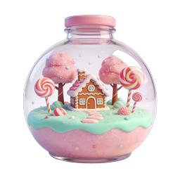 Candy Snow Globe - Whimsical Holiday Icon