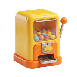 Colorful Candy Vending Machine 3D Icon