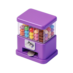 Purple Candy Vending Machine 3D Icon