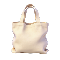 Biểu tượng túi vải canvas - Túi mua sắm 3D chân thực