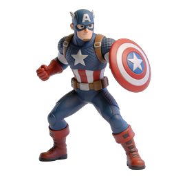 Captain America Hero Action Figure 3D Icon