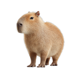 Capybara Realistic Animal Icon | Wildlife Nature Design