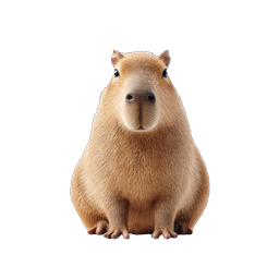 Capybara Animal Icon - Realistic 3D Render