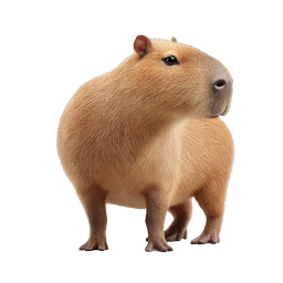 Realistic Capybara Animal Icon - Wildlife Illustration