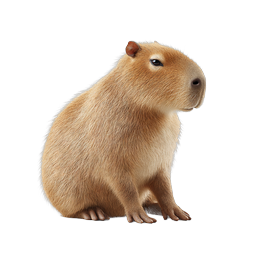 Realistic Capybara Icon - Wildlife Animal Illustration