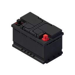 Realistic Car Battery Icon for Automotive Use