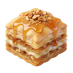 Icône de gâteau pâtissier au caramel feuilleté | Dessert sucré