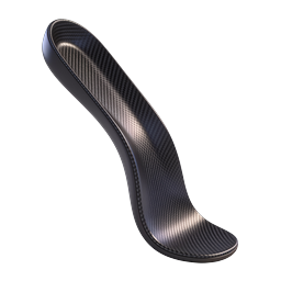 Carbon Fiber Curved Blade Icon - Premium 3D Render