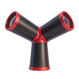 Carbon Fiber Exhaust Pipe 3D Icon | Automotive Parts