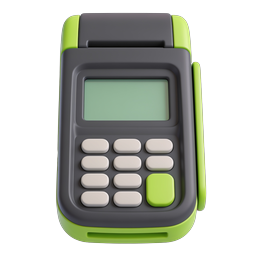 Card Payment Terminal POS Device Icon - 3D Render