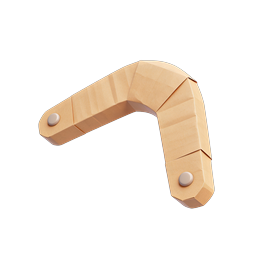 Cardboard Boomerang 3D Icon - Eco Sports Design