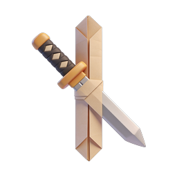 Cardboard Box Dagger 3D Icon - Mystery Package Render