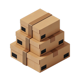Cardboard Boxes Stack Icon - Shipping & Delivery