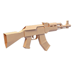 Icône 3D fusil AK-47 carton papercraft