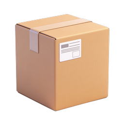 Cardboard Shipping Box Icon - Delivery & Package