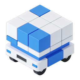 Cargo Boxes on Pallet Dolly Isometric Icon