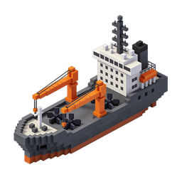 Cargo Ship Icon for Transport and Logistics Needs